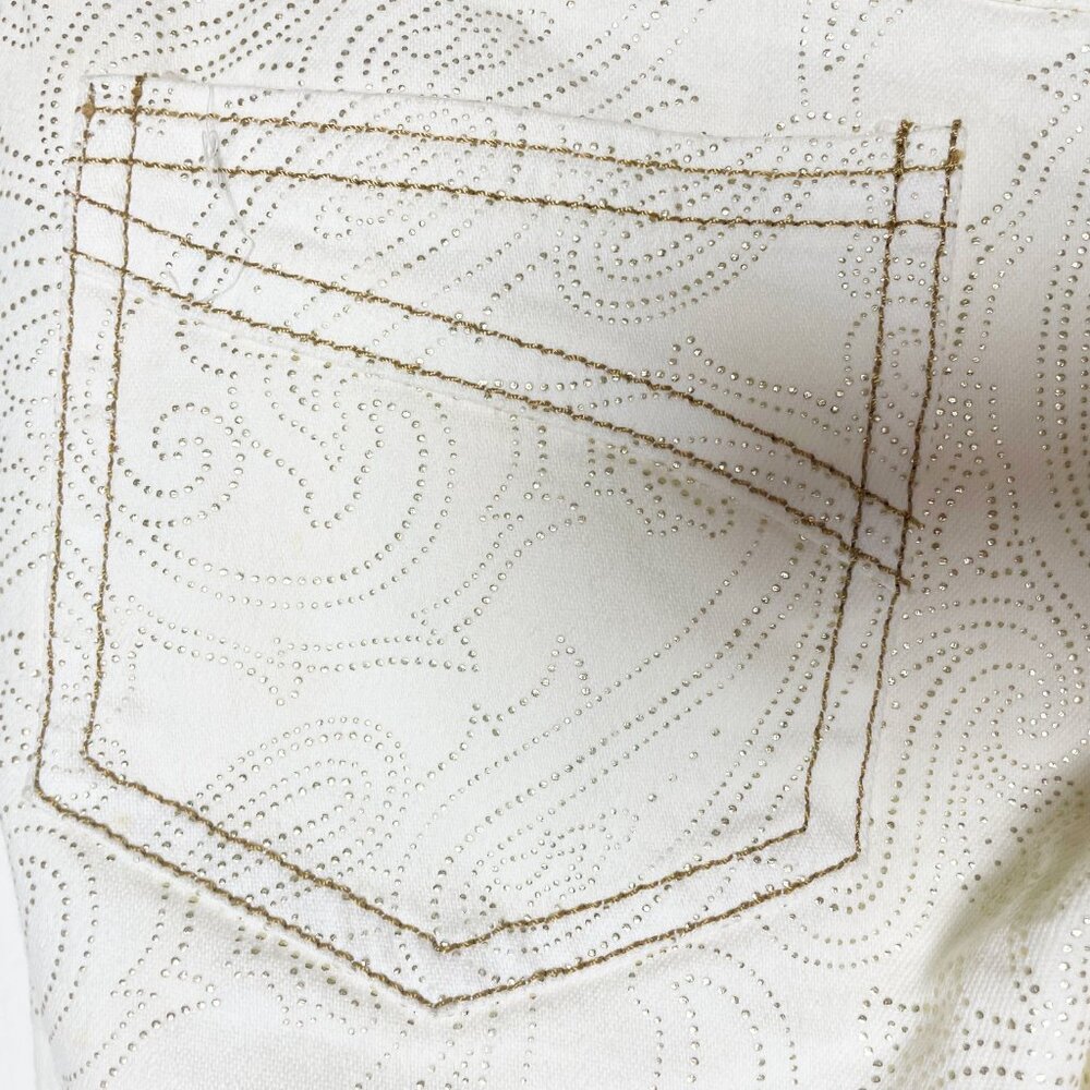 Cache Vintage Gold Embossed Textured Women's Pants | Size 2 | EUC - Picture 10 of 15